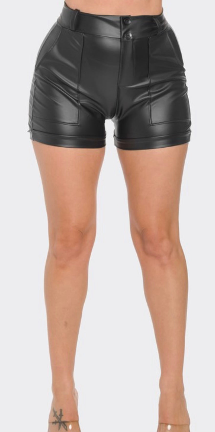 Faux Leather Shorts