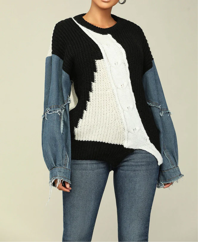 Colorblock Fashion Sweater