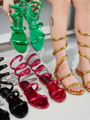 Spiral Up Sandals