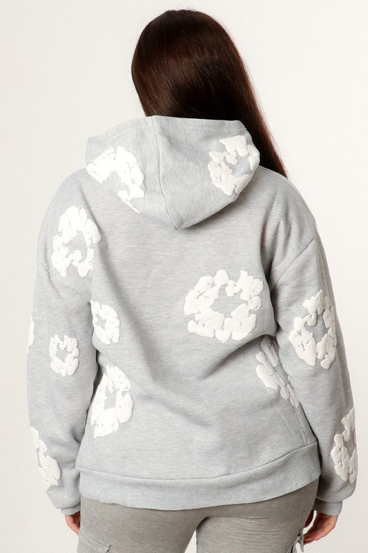 White Flower Hoody