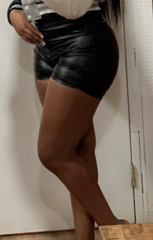 Faux Leather Shorts